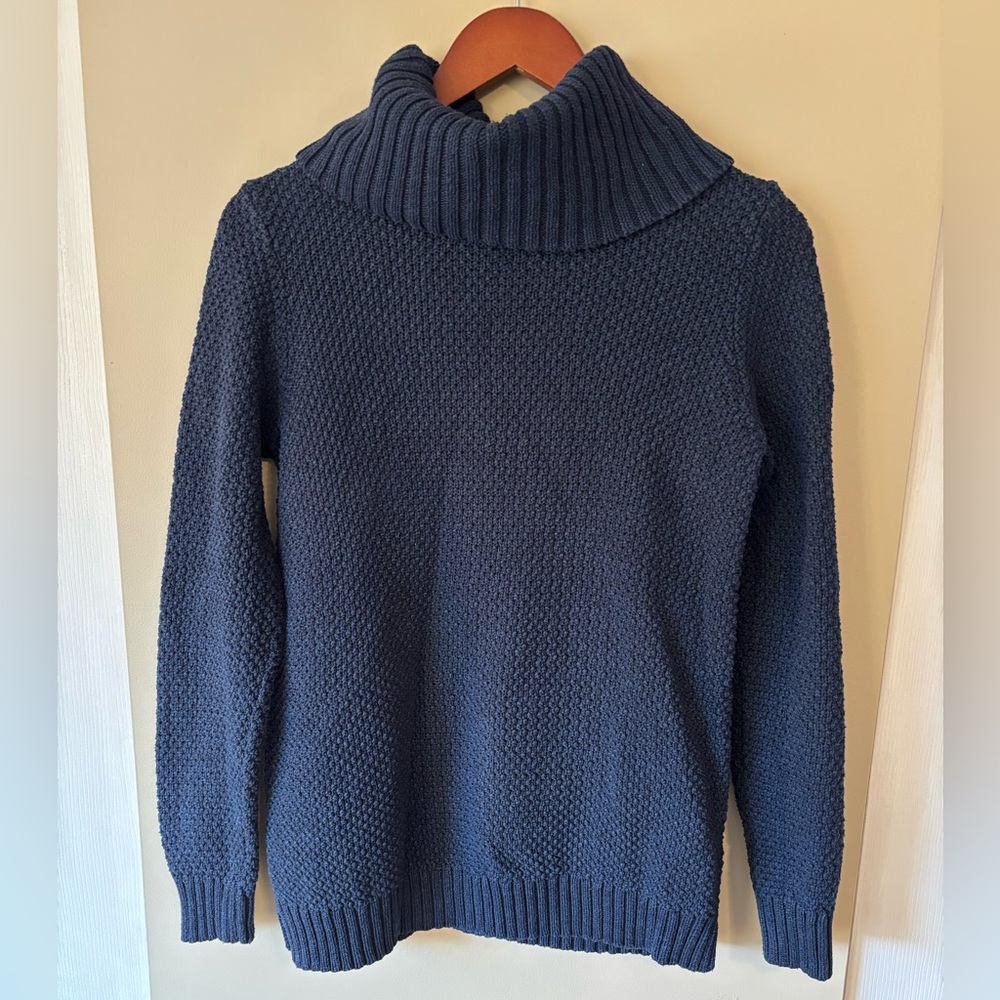 Vintage Navy Blue Turtleneck Sweater